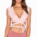 Free People Tops | Free People Faded Pink Workout Sport Wrap Tank Top | Color: Pink | Size: Xs