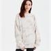 American Eagle Outfitters Tops | American Eagle Fleece Oversized Vintage Crew Neck Sweatshirt | Color: Cream/Tan | Size: S