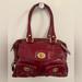 Coach Bags | Coach Red Patent Leather W/Bronze Hardware Satchel | Color: Red | Size: Os