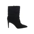 Express Boots: Slouch Stiletto Casual Black Solid Shoes - Women's Size 10 - Pointed Toe