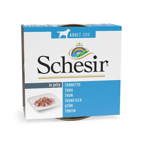 Sparpaket: 12x150g Schesir Thunfisch Hundefutter nass