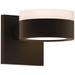 REALS 2.5" High 2-Light Textured Bronze LED Wall Sconce