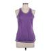 Adidas Active Tank Top: Purple Color Block Activewear - Women's Size Large