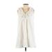 Conscious Collection by H&M Casual Dress - Mini V-Neck Sleeveless: White Dresses - Women's Size 6