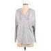 Lou & Grey for LOFT Pullover Hoodie: Gray Tops - Women's Size Small