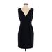Ann Taylor LOFT Cocktail Dress - Sheath Plunge Sleeveless: Black Print Dresses - Women's Size 0