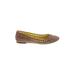 Diane von Furstenberg Flats: Brown Shoes - Women's Size 8 1/2 - Almond Toe