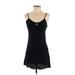 Hollister Casual Dress - A-Line Keyhole Sleeveless: Black Print Dresses - Women's Size X-Small