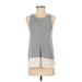 J.Crew Factory Store Tank Top Gray Color Block High Neck Tops - Women's Size X-Small