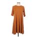 Old Navy Casual Dress - Midi: Orange Stripes Dresses - Women's Size Medium
