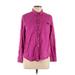 CALVIN KLEIN JEANS Long Sleeve Button Down Shirt: Purple Tops - Women's Size Medium