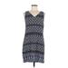 Old Navy Casual Dress - Shift: Blue Aztec or Tribal Print Dresses - Women's Size Medium