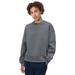 Bayside 7702BA Women's Crewneck Fleece T-Shirt in Charcoal size 2XL | Cotton/Polyester Blend