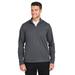 North End NE412 Men's Express Tech Performance Quarter-Zip T-Shirt in Carbon size 2XL | Recycled Polyester