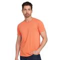 US Blanks US2400G Men's 3.8 oz. Short-Sleeve Garment-Dyed Crewneck T-Shirt in Pigment Coral size Large | Cotton US2400GD