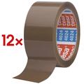 12x Packband »tesapack® 4024 PV4« 50 mm / 66 m braun, tesa