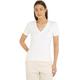 Tommy Hilfiger Damen T-Shirt Kurzarm New Slim Cody V-Ausschnitt, Weiß (Ecru), XL
