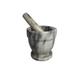 Vintage Grey White Marble Stone Mortar & Pestle Set Herb Garlic Grinder Small Hand Mill Retro Kitchen Farmhouse Decor