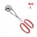 DIY Scoop Stainless Steel Ice cream Meat Ball Scoop Meat & Poultry Tools Home & Kitchen Meatball Maker RED L