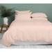 Kamas 1 Piece Solid Order Customized Size Blush Duvet Cover 100% Egyptian Cotton 600 Thread Count with Zipper & Corner Ties Luxurious Quality