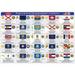 Ashley Productions Smart Poly Double-Sided Learning Mat State Flags 12 x 17 (ASH95035)