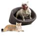 Cat Bed 20In Bed for Cats or Small Dogs Pet Sofa Calming Dog & Cat Beds for Indoor Cats Soft Pet Beds for Small Dogs Puppy and Kittens with Anti-Slip Bottom Gray