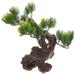 3 Pieces Artificial Pine Ornaments Decor Pine Statue Artificial Welcoming Pine Tree Fake Plant Office