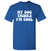 My Dog Thinks I m Cool - Novelty Dog T-Shirt Graphic Dog T-Shirt