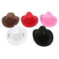 5 Pcs Has Hats Dog Hatness Wear- Resistant Dog Hat Adorable Cat Hat Lovely Dog Hat Pet Cowboy Hat Kitten Cowboy Hat Non-woven Fabric