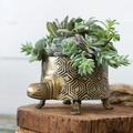 Metal Turtle Planter Pot | Metal Planter | Turtle Planter | Gold Metal Turtle Planter Pot | Standing Planter | Succulent Planter Pot | Animal Planter Pot | Pots for Plants