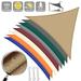 TIFEE Triangle Sun Shade Sail Curved 6.5 x6.5 x6.5 Sand Canopy Sails Permeable for Patio Garden Yard Deck Pergola