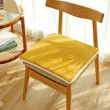 FAIOROI Seat Cushion Outdoor Seat Cushion Chair Cushions Thicken Soft Student Seat Pad Winter Warm Office Chair Sit Mat Non-Slip Plush Stool Cushions Yellow