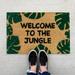 Outdoor Rug Welcome To The Jungle Funny Doormat Leaf Green Home Decor Mat Flocked Be Nice Or Flower Decorations For Bathroom Rugs Bedroom