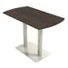 60 Small Arc Rectangle Bistro Height Table Double Metal Base Bar Table