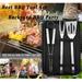 LSLJS Grill Tool Clearance! Barbecue Utensils 3pcs Stainless Steel Barbecue Utensils Kit BBQ Tools Kit Bag Includes : 1 x Barbecue Fork (13.8 ) 1 x BBQ Clip (13.4 ) 1 x BBQ Spatula (13.7 )