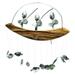 Zainafacai Wind Chimes for Outside Fishing Man Wind Chime Spoon Fish Sculptures Windchime Indoor Outdoor Home Decor Hanging Ornament Supplies Wind Chime Stand Small Wind Chimes Beach Wind Home Decor A
