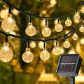 50 LED 23FT Solar String Lights Outdoor Crystal Globe Lights with 8 Lighting Modes Waterproof Solar Powered Patio Lights for Garden Yard Porch Wedding Party Decor