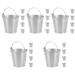 Home Accents Decor Metal Planter Flower Bucket 25 Pcs Tabletop for Outdoor Plants Tinplate Small Iron Child