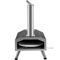 VEVOR Multi-Fuel Outdoor Pizza Oven - 12 Inch Wood Fired & Gas Pizza Maker with Rotating Stone Propane Pellet Dual Fuel Grill Portable and CSF Certified