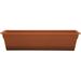 Bloem Dura Cotta Window Box Planter: 30 - Terra Cotta - Large Box with Tray Weatherproof Resin Box Removable Tray for Indoor & Outdoor Use Gardening 4 Gallon Capacity