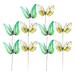 Butterflies Decoration Butterfly Garden Inserts Lawn Adornments Gifts for Christmas Chritmas Outdoor Plastic 10 Pcs