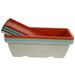 4 Sets Window Box Planter Vegetable Flower Planter Box Rectangular Flower Pot with Saucer for Outdoor Indoor Garden