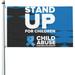 Child Abuse Prevention Awareness Month Garden Flag 3 x 5 Ft Double Sided Banner with Brass Grommets Funny Flags for Room Rustic Farmland Lawn House Festival Anniversary