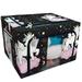 ECZJNT beautiful unicorn pop art and elements of space Storage Bag Clear Window Storage Bins Boxes Large Capacity Foldable Stackable Organizer With Steel Metal Frame For Clothes Closets Bedrooms