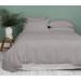 Kamas 3 Piece Solids Solid Oversized Queen Silver Duvet Cover Set 100% Egyptian Cotton 600 Thread Count with Zipper & Corner Ties Luxurious Quality