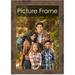 24X18 Frame Real Pine Wood | Walnut Complete Wood Picture Frame With UV Protection Foam Board Backing & Hanging Hardware For Horizontal Or Vertical Display