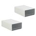 2 PCS File Storage Box Sundries Case Desk Drawer Stacking Drawers Large Capacity Storage Container Cosmetics Case