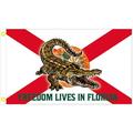 Florida Gator Freedom Lives In Florida 3 X5 Flag ROUGH TEXÂ® 100D