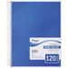 Mead Spiral Notebook 3 Subject Wide Ruled Paper 120 Sheets 10-1/2 x 7-1/2 inches Color Selected For You (05746)