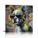 ONETECH Graffiti Wall-Art Bathroom - Dog Wall Art for Bedroom - Nursery Wall Art Headphones Pictures Sunglasses Poster Ready to Hang Size 16x16in